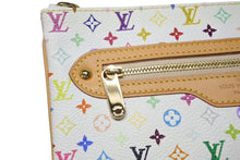 画像をギャラリービューアに読み込む, 極美品 LOUIS VUITTON ルイヴィトン モノグラムマルチカラー ポシェットGM ポーチ クラッチ PVCレザー 村上隆 ホワイト M60027 中古 4b010377