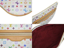 画像をギャラリービューアに読み込む, 極美品 LOUIS VUITTON ルイヴィトン モノグラムマルチカラー ポシェットGM ポーチ クラッチ PVCレザー 村上隆 ホワイト M60027 中古 4b010377