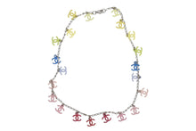 画像をギャラリービューアに読み込む, 極美品 CHANEL シャネル ココマーク ネックレス 重量約12.7g 全長約43cm マルチカラー シルバー メタル 中古 4b010379