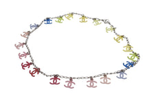 画像をギャラリービューアに読み込む, 極美品 CHANEL シャネル ココマーク ネックレス 重量約12.7g 全長約43cm マルチカラー シルバー メタル 中古 4b010379