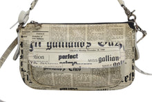 画像をギャラリービューアに読み込む, Galliano ガリアーノ ニュースペーパー 2WAYショルダーバッグ 5R912008 ホワイト ブラック アーカイブ 良品 中古 4b010380