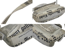 画像をギャラリービューアに読み込む, Galliano ガリアーノ ニュースペーパー 2WAYショルダーバッグ 5R912008 ホワイト ブラック アーカイブ 良品 中古 4b010380