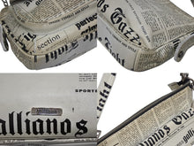 画像をギャラリービューアに読み込む, Galliano ガリアーノ ニュースペーパー 2WAYショルダーバッグ 5R912008 ホワイト ブラック アーカイブ 良品 中古 4b010380