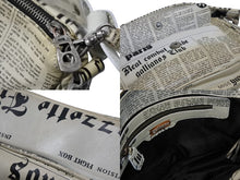 画像をギャラリービューアに読み込む, Galliano ガリアーノ ニュースペーパー 2WAYショルダーバッグ 5R912008 ホワイト ブラック アーカイブ 良品 中古 4b010380