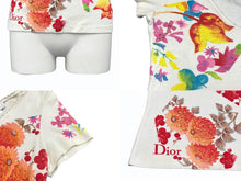 画像をギャラリービューアに読み込む, 極美品 Christian Dior クリスチャンディオール Vネック半袖Tシャツ 6P16155471 サイズ40 マルチカラー ガリアーノ期 総柄 中古 4b010383