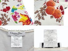 画像をギャラリービューアに読み込む, 極美品 Christian Dior クリスチャンディオール Vネック半袖Tシャツ 6P16155471 サイズ40 マルチカラー ガリアーノ期 総柄 中古 4b010383