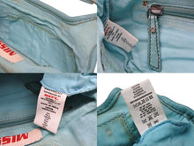 画像をギャラリービューアに読み込む, MISS SIXTY ミスシックスティ ハンドバッグ BW1600 パッチワーク ブルー グリーン ブラウン アンティークゴールド金具 良品 中古 4b010385