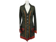 画像をギャラリービューアに読み込む, Christian Dior クリスチャンディオール デニムジャケット ブラック グリーン レッド 6E12088110 コットン ポリウレタン 良品 中古 4b010386