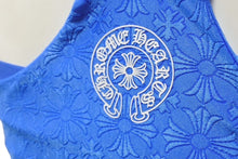 画像をギャラリービューアに読み込む, 新品未使用 CHROME HEARTS クロムハーツ chプラス 総柄 タンクトップ ノースリーブ サイズXS ブルー 中古 4b010389