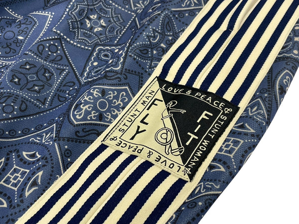 New and unused KAPITAL Capital Smooth Jersey Track Pants Pants COOKIE Bandana Pattern K2504LP151 Blue Cotton Size 3 Used 4b010395