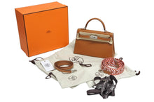 画像をギャラリービューアに読み込む, 新品未使用 HERMES エルメス ミニケリー2 B刻印 2WAY ヴォーエプソン ゴールド SV金具 外縫い 中古 4b010398