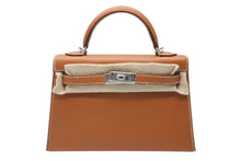 画像をギャラリービューアに読み込む, 新品未使用 HERMES エルメス ミニケリー2 B刻印 2WAY ヴォーエプソン ゴールド SV金具 外縫い 中古 4b010398