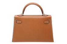 画像をギャラリービューアに読み込む, 新品未使用 HERMES エルメス ミニケリー2 B刻印 2WAY ヴォーエプソン ゴールド SV金具 外縫い 中古 4b010398