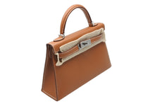 画像をギャラリービューアに読み込む, 新品未使用 HERMES エルメス ミニケリー2 B刻印 2WAY ヴォーエプソン ゴールド SV金具 外縫い 中古 4b010398