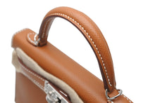 画像をギャラリービューアに読み込む, 新品未使用 HERMES エルメス ミニケリー2 B刻印 2WAY ヴォーエプソン ゴールド SV金具 外縫い 中古 4b010398