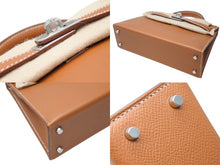 画像をギャラリービューアに読み込む, 新品未使用 HERMES エルメス ミニケリー2 B刻印 2WAY ヴォーエプソン ゴールド SV金具 外縫い 中古 4b010398