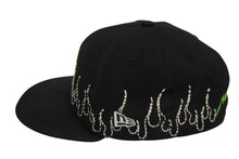 画像をギャラリービューアに読み込む, MANNAHATTA NYC × MAXXX Loso マンナハッタ Fuego Logo Baseball Cap With Sashiko Stiches ベースボールキャップ ブラック グリーン サイズ7 1/4 美品 中古 4b010399