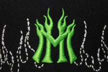 画像をギャラリービューアに読み込む, MANNAHATTA NYC × MAXXX Loso マンナハッタ Fuego Logo Baseball Cap With Sashiko Stiches ベースボールキャップ ブラック グリーン サイズ7 1/4 美品 中古 4b010399