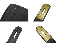 画像をギャラリービューアに読み込む, 極美品 HERMES エルメス Haut a Courroies オータクロア40 ハンドバッグ トゴ グリーン系 ゴールド金具 R刻印 中古 4b010400