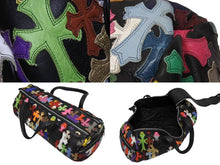 画像をギャラリービューアに読み込む, CHROME HEARTS クロムハーツ DUFFLE SML ボストンバッグ スモール セメタリークロス マルチパッチ クロスボールチェーン 美品 中古 4b010412