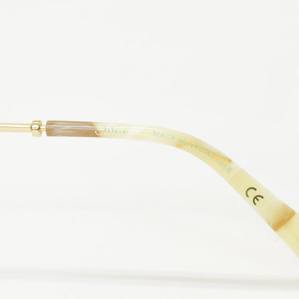Very good condition Chloe Sunglasses Eyewear CE150S 823 Size 55□18 140 Heart Pink Gold Ivory Used 4b010426