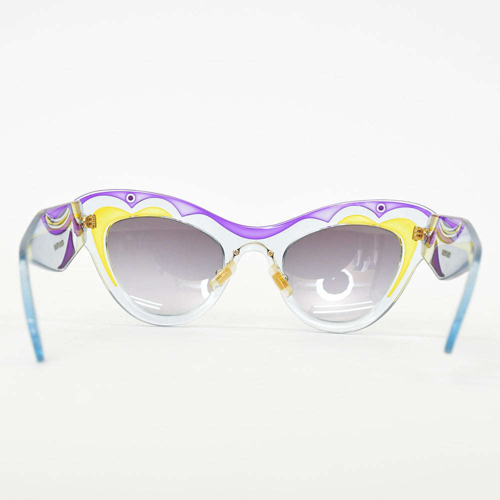 MIUMIU sunglasses, Art Eyewear SMU07P, made in Italy, acetate, blue, purple, yellow, size 49◻22 Used 4b010427