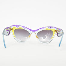 画像をギャラリービューアに読み込む, MIUMIU ミュウミュウ サングラス アート アイウェア SMU07P イタリア製 アセテート ブルー パープル イエロー サイズ49◻︎22 中古 4b010427