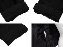 画像をギャラリービューアに読み込む, PRADA プラダ ノーカラー ダウンジャケット トライアングル ロゴ ブラック ナイロン サイズ 42 美品 中古 4b010428