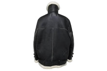 画像をギャラリービューアに読み込む, Acne Studios アクネストゥディオズ ムートン レザージャケット ブラック 16FW 1AG143 サイズ34 美品 中古 4b010429