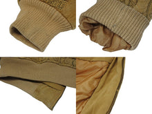 画像をギャラリービューアに読み込む, pelle pelle ペレペレ ボンバー フーデッドジャケット サイズM ステッチ ブラウン フェイクファー 総柄 美品 中古 4b010432