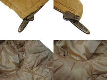 画像をギャラリービューアに読み込む, pelle pelle ペレペレ ボンバー フーデッドジャケット サイズM ステッチ ブラウン フェイクファー 総柄 美品 中古 4b010432