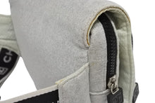 画像をギャラリービューアに読み込む, CHANEL シャネル スポーツライン ウエストバッグ ボディバッグ 10番台 コットン ラバー グレー ブラック 美品 中古 4b010436