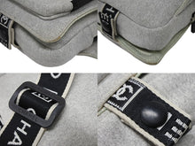 画像をギャラリービューアに読み込む, CHANEL シャネル スポーツライン ウエストバッグ ボディバッグ 10番台 コットン ラバー グレー ブラック 美品 中古 4b010436