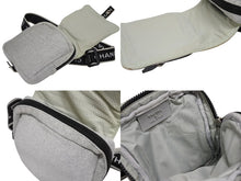画像をギャラリービューアに読み込む, CHANEL シャネル スポーツライン ウエストバッグ ボディバッグ 10番台 コットン ラバー グレー ブラック 美品 中古 4b010436