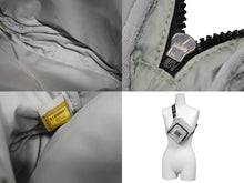 画像をギャラリービューアに読み込む, CHANEL シャネル スポーツライン ウエストバッグ ボディバッグ 10番台 コットン ラバー グレー ブラック 美品 中古 4b010436