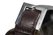 画像をギャラリービューアに読み込む, FENDI フェンディ マンマバケット ワンショルダーバッグ ハンドバッグ ズッカ柄 キャンバス レザー ブラウン シルバー金具 美品 中古 4b010437