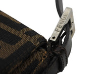 画像をギャラリービューアに読み込む, FENDI フェンディ マンマバケット ワンショルダーバッグ ハンドバッグ ズッカ柄 キャンバス レザー ブラウン シルバー金具 美品 中古 4b010437