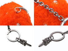 画像をギャラリービューアに読み込む, 新品未使用 CHROME HEARTS クロムハーツ FUZZY DICE ファジーダイス キーリング キーチャーム クロスボール ダガー オレンジ 中古 4b010438