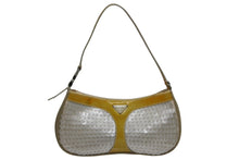 画像をギャラリービューアに読み込む, PRADA プラダ スパンコール メッシュ ハンドバッグ シルバー ゴールド レザー シルバー金具 トライアングルロゴ 良品 中古 4b010439
