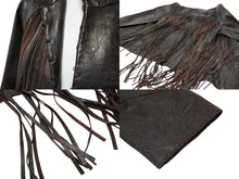 画像をギャラリービューアに読み込む, 極美品 JUST CAVALLI ジャストカヴァリ フリンジレザージャケット ウエスタン イタリア製 レザー ブラウン サイズ46 中古 4b010441