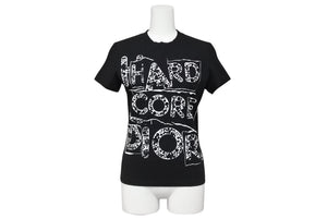 Christian Dior クリスチャンディオール HARD CORE DIOR 半袖Ｔシャツ ブラック コットン 3E16155021 サイズ38 美品 中古 4b010442