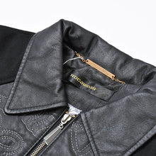 画像をギャラリービューアに読み込む, ROCAWEAR ロカウェア レザージャケット ブルゾン 刺繍 ブラック ヴィンテージ 90s 美品 中古 4b010443