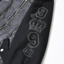 画像をギャラリービューアに読み込む, ROCAWEAR ロカウェア レザージャケット ブルゾン 刺繍 ブラック ヴィンテージ 90s 美品 中古 4b010443