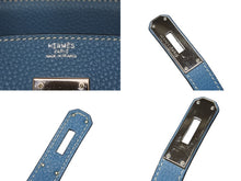 画像をギャラリービューアに読み込む, 極美品 エルメス HERMES オータクロア 28 ハンドバッグ エプソン ブルージーン シルバー金具 口J刻印 中古 4b010448