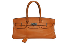 画像をギャラリービューアに読み込む, HERMES エルメス ショルダーバーキン トリヨンクレマンス ◻︎J刻 ゴルチェ期 オレンジ シルバー金具 美品 中古 4b010449