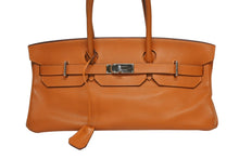 画像をギャラリービューアに読み込む, HERMES エルメス ショルダーバーキン トリヨンクレマンス ◻︎J刻 ゴルチェ期 オレンジ シルバー金具 美品 中古 4b010449