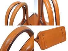 画像をギャラリービューアに読み込む, HERMES エルメス ショルダーバーキン トリヨンクレマンス ◻︎J刻 ゴルチェ期 オレンジ シルバー金具 美品 中古 4b010449