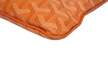 画像をギャラリービューアに読み込む, GOYARD ゴヤール セナGM クラッチバッグ SAR020176 ポーチ PVC レザー オレンジ シルバー金具 美品 中古 4b010450