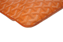 画像をギャラリービューアに読み込む, GOYARD ゴヤール セナGM クラッチバッグ SAR020176 ポーチ PVC レザー オレンジ シルバー金具 美品 中古 4b010450