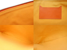 画像をギャラリービューアに読み込む, GOYARD ゴヤール セナGM クラッチバッグ SAR020176 ポーチ PVC レザー オレンジ シルバー金具 美品 中古 4b010450